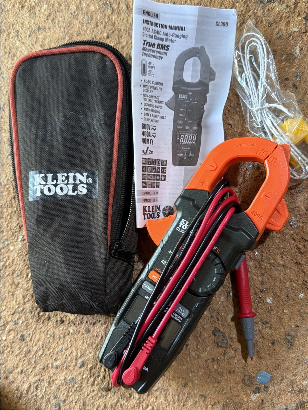 Klein Tools Orange and Black True RMS Clamp Meter - Digital Multimeter